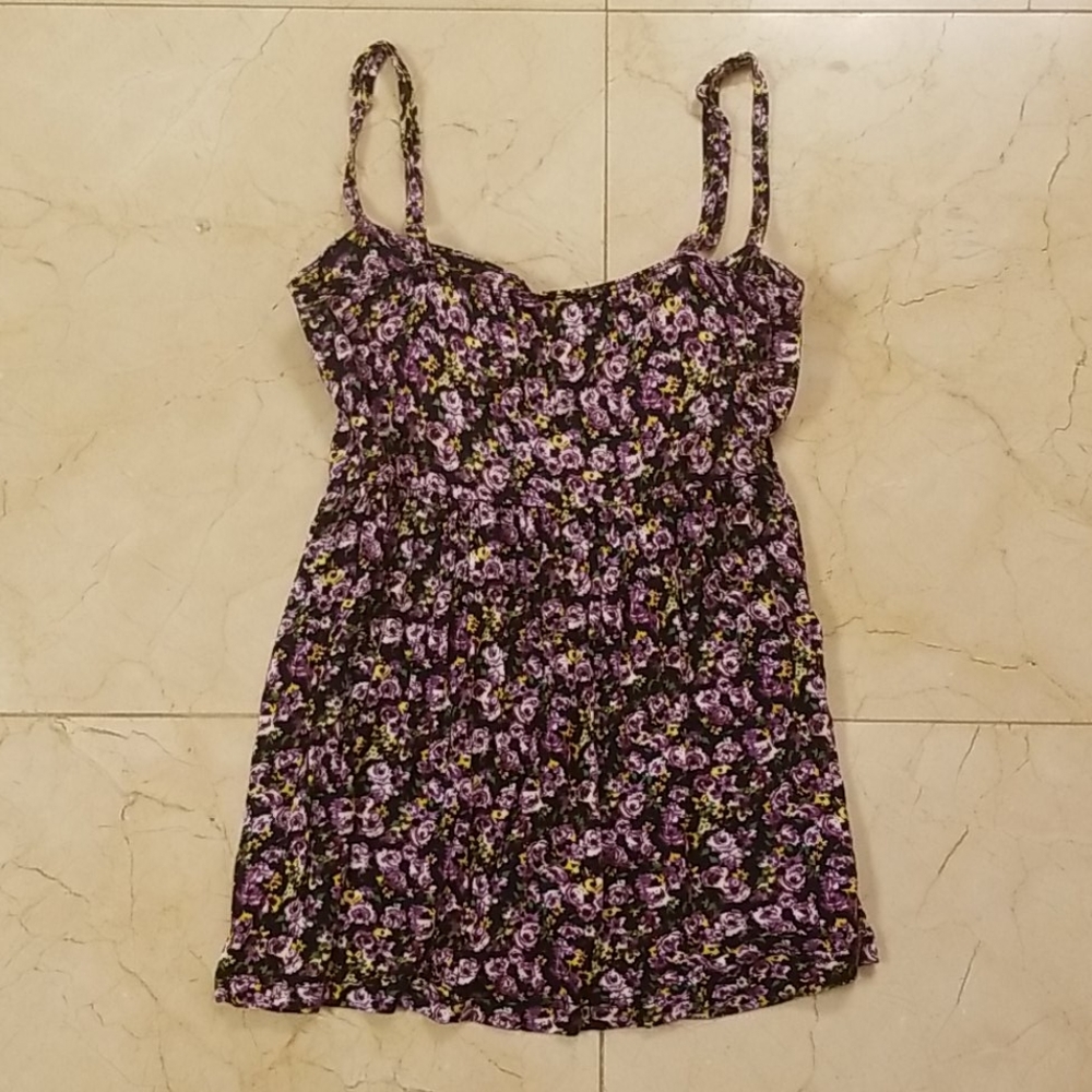 Like-New Kirra Purple Floral Sleeveless Blouse - Picture 2 of 4